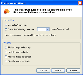 Stereoscopic Multiplexer capture options